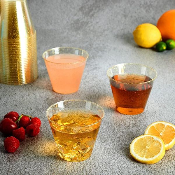 disposable cups & straws 20pcs plastic cup water golden powder juice dessert mousse wedding tableware decoration kichen supply
disposable cups & straws 20pcs plastic cup water golden powder juice dessert mousse wedding tableware decoration kichen supply