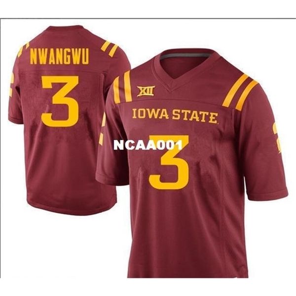 2019 new 668 iowa state cyclones kene nwangwu #3 real full embroidery college jersey size s-4xl or custom any name or number jersey, Black
2019 new 668 iowa state cyclones kene nwangwu #3 real full embroidery college jersey size s-4xl or custom any name or number jersey, Black