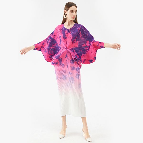 casual dresses spring summer miyake pleated women bat sleeve plus size high fashion chinese vintage style aesthetic clothes bbvk, Black;gray
casual dresses spring summer miyake pleated women bat sleeve plus size high fashion chinese vintage style aesthetic clothes bbvk, Black;gray