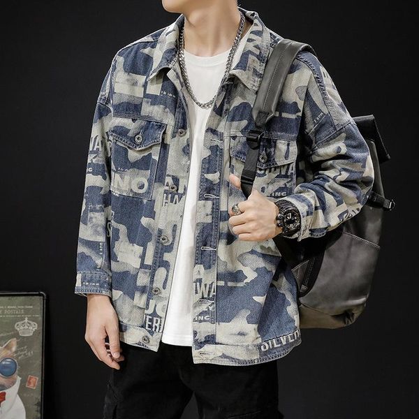 men's jackets spring autumn tide brand jacquard tooling denim jacket male ins loose large size trend, Black;brown
men's jackets spring autumn tide brand jacquard tooling denim jacket male ins loose large size trend, Black;brown