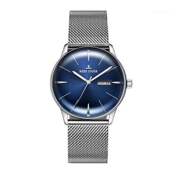 reef tiger aurora serier rga8238 men fashion business ultra thin dual calendar dial automatic mechanical wrist watch - steel wristwatches, Slivery;brown
reef tiger aurora serier rga8238 men fashion business ultra thin dual calendar dial automatic mechanical wrist watch - steel wristwatches, Slivery;brown