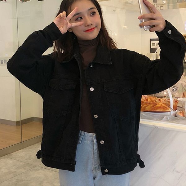 2021 new korean harajuku loose jackets vintage jean women black denim jeckets casual wild bf style coat outwear kbt3, Black;brown
2021 new korean harajuku loose jackets vintage jean women black denim jeckets casual wild bf style coat outwear kbt3, Black;brown