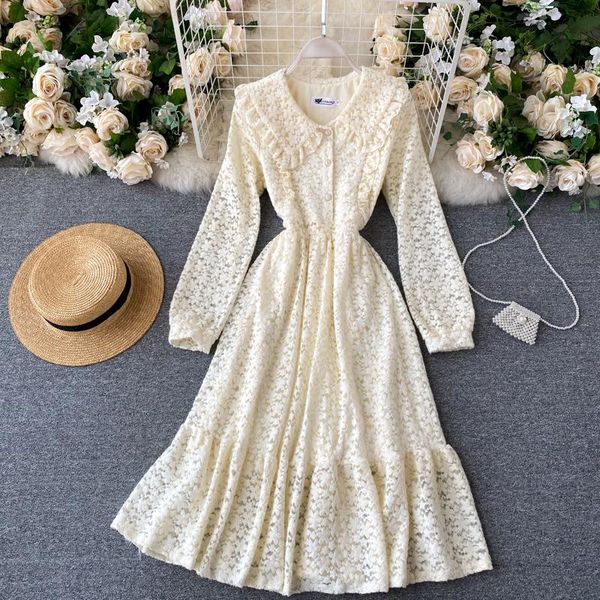 casual dresses lady retro wooden ears doll collar long sleeve hollow crochet sweet a-line dress women fashion elegant vestidos q100, Black;gray
casual dresses lady retro wooden ears doll collar long sleeve hollow crochet sweet a-line dress women fashion elegant vestidos q100, Black;gray