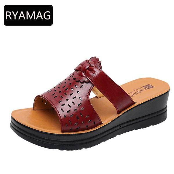 sandals ryamag 2021 women's leather flat bottom wedges slippers layer soft cowhide middle-aged shoes, Black
sandals ryamag 2021 women's leather flat bottom wedges slippers layer soft cowhide middle-aged shoes, Black