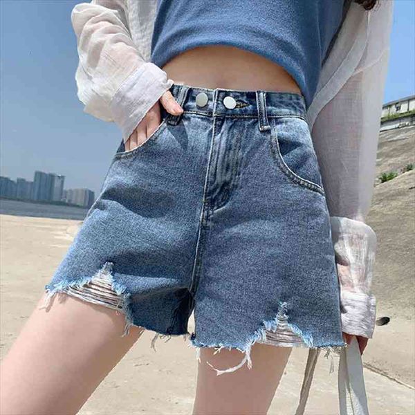 ailegogo summer solid color womens short hole blue denim casual high waist streetwear wide leg black jeans, White;black
ailegogo summer solid color womens short hole blue denim casual high waist streetwear wide leg black jeans, White;black