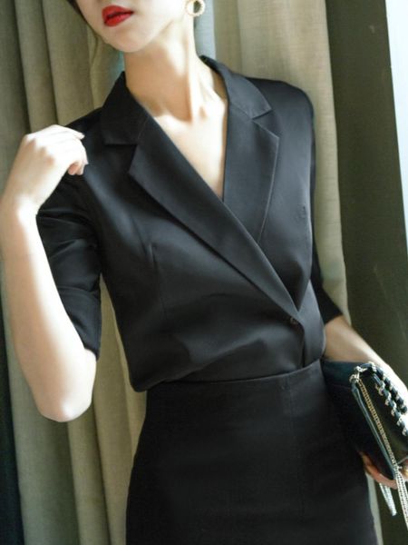 women's suits & blazers long sleeve chiffon coats women 2021 spring korean vintage slim ladies blazer office thin white female jackets, White;black
women's suits & blazers long sleeve chiffon coats women 2021 spring korean vintage slim ladies blazer office thin white female jackets, White;black