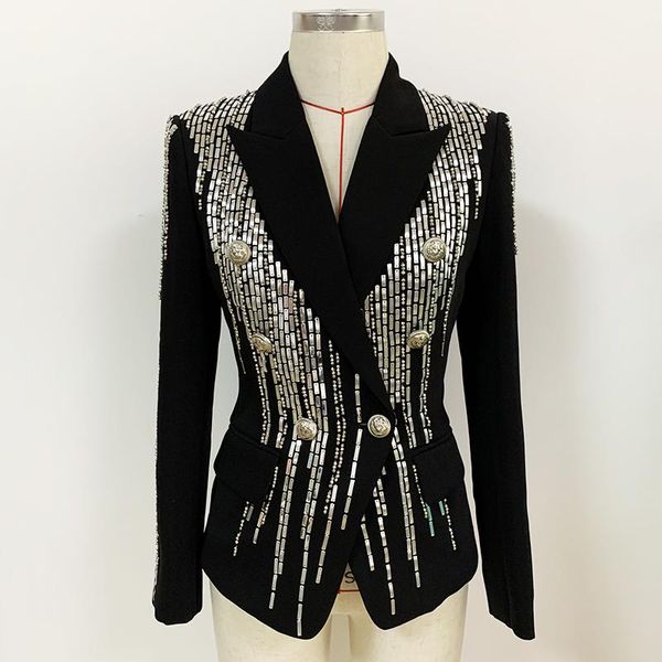 2021 new fashion women's slim fitting double breasted luxurious stunning metallic beaded designer blazer wholesale, White;black
2021 new fashion women's slim fitting double breasted luxurious stunning metallic beaded designer blazer wholesale, White;black