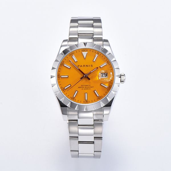 39.5mm yellow dial automatic mechanical men's watches auto date miyota 8215 movement men calendar watch with box gift 2021, Slivery;brown
39.5mm yellow dial automatic mechanical men's watches auto date miyota 8215 movement men calendar watch with box gift 2021, Slivery;brown