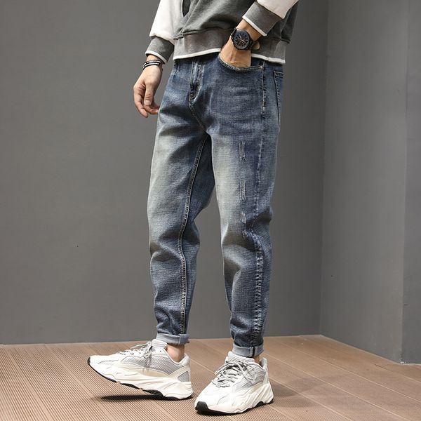 2021 new newly designer fashion men jeans elastic slim fit retro blue harem ripped denim long trousers korean style vintage pencil pant icz6
2021 new newly designer fashion men jeans elastic slim fit retro blue harem ripped denim long trousers korean style vintage pencil pant icz6