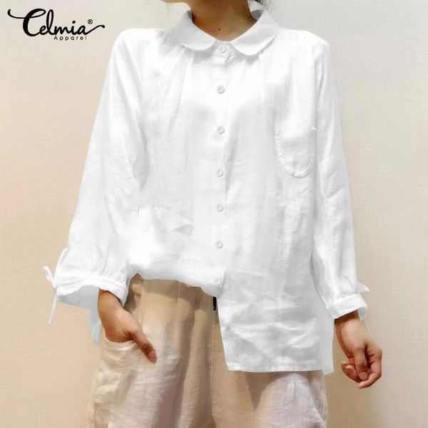 women's blouses & shirts women and celmia 2021 spring vintage cotton casual long sleeve lady white buttons blusas femininas plus size
women's blouses & shirts women and celmia 2021 spring vintage cotton casual long sleeve lady white buttons blusas femininas plus size