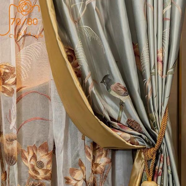 curtain & drapes chinese style high-end embroidery imitation silk curtains for living room and bedroom custom-made screens
curtain & drapes chinese style high-end embroidery imitation silk curtains for living room and bedroom custom-made screens