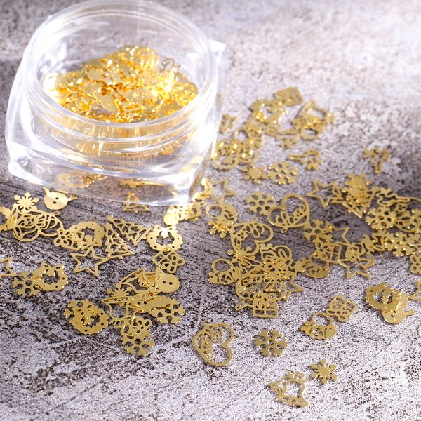 new year glitter flakes sequin for nails christmas gold snowflakes elk star metal design 3d jewelry stickers nail decor chn21, Silver;gold
new year glitter flakes sequin for nails christmas gold snowflakes elk star metal design 3d jewelry stickers nail decor chn21, Silver;gold