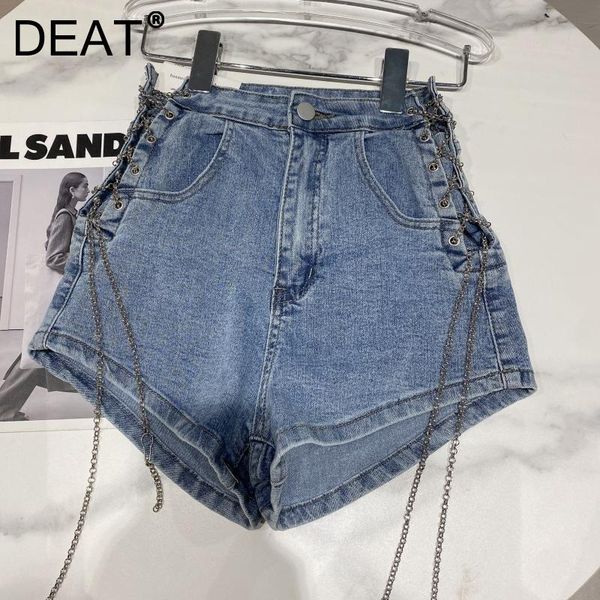 women's shorts deat women side chain perforation personality denim high waist fashion temperament spring summer 2021 11d925, White;black
women's shorts deat women side chain perforation personality denim high waist fashion temperament spring summer 2021 11d925, White;black