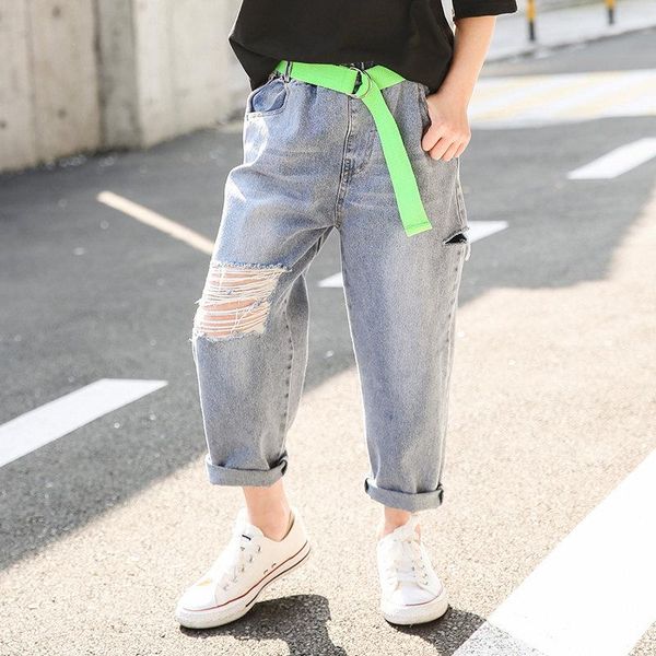 jeans kids denim ripped for girls loose leisure pant destroyed casual belt pants children vintage trousers teenage, Blue
jeans kids denim ripped for girls loose leisure pant destroyed casual belt pants children vintage trousers teenage, Blue