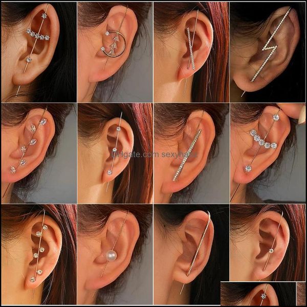 earrings jewelryhip pop embedded eearings drill personality contracted stick earring piercing earpins women lightning leaves auricle slash s, Golden
earrings jewelryhip pop embedded eearings drill personality contracted stick earring piercing earpins women lightning leaves auricle slash s, Golden