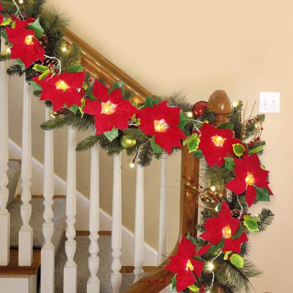 party decoration christmas lights poinsettia wreath flowers string xmas wedding garden navidad decoraciones para el hogar
party decoration christmas lights poinsettia wreath flowers string xmas wedding garden navidad decoraciones para el hogar