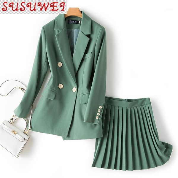 autumn and winter office women's skirt suit two-piece casual slim long lady jacket elegant pleated two piece dress, White
autumn and winter office women's skirt suit two-piece casual slim long lady jacket elegant pleated two piece dress, White