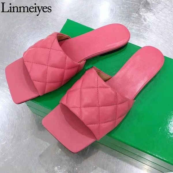 slippers summer mules women shoes brand peep square toe beach ladies designer rhombus leather sandals woman flat slides, Black
slippers summer mules women shoes brand peep square toe beach ladies designer rhombus leather sandals woman flat slides, Black