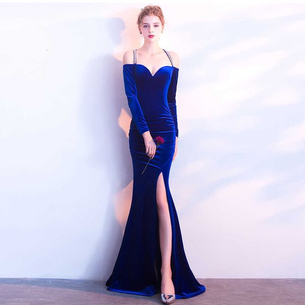 party dresses woman velvet off her shoulder banquet high division dress elegant company annual long mermaid reunion wedding party u9x4, White;black
party dresses woman velvet off her shoulder banquet high division dress elegant company annual long mermaid reunion wedding party u9x4, White;black