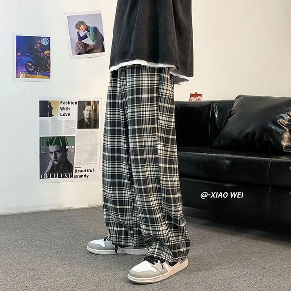 2021 new autumn winter thick plaid men's fashion retro casual men streetear hip-hop straight wide-leg pants mens s-2xl v4i1, Black
2021 new autumn winter thick plaid men's fashion retro casual men streetear hip-hop straight wide-leg pants mens s-2xl v4i1, Black