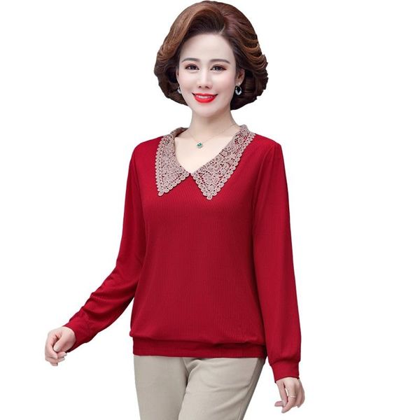 women's t-shirt vertical stripes spring women knitted pullover long sleeve 2021 lace collar mother autumn tee shirts femme 5xl, White
women's t-shirt vertical stripes spring women knitted pullover long sleeve 2021 lace collar mother autumn tee shirts femme 5xl, White