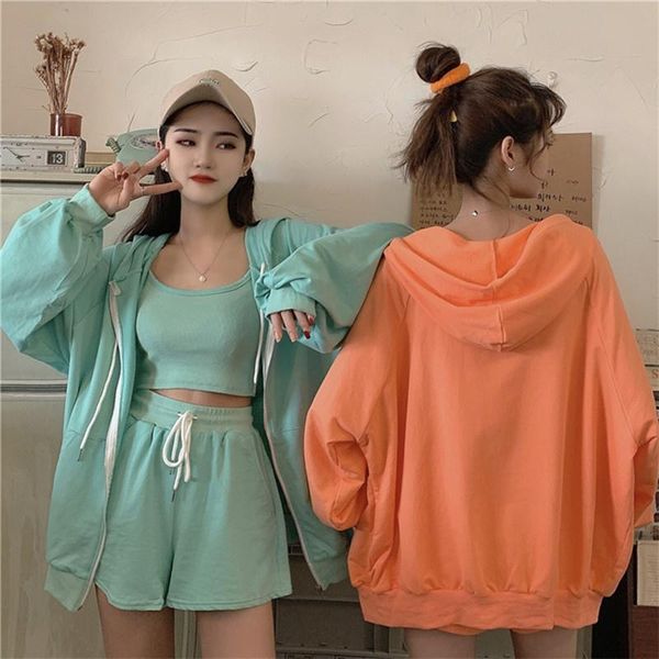 women's tracksuits spring autumn casual vintage long sleeve 3 pcs set hoodies for women zipper sweatshirt sweatpants shorts clothes tra, Gray
women's tracksuits spring autumn casual vintage long sleeve 3 pcs set hoodies for women zipper sweatshirt sweatpants shorts clothes tra, Gray