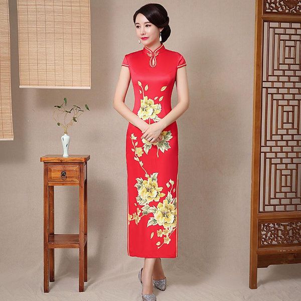 ethnic clothing women maxi qipao print floral elegant vintage button cheongsam mandarin collar chinese slim dress gown summer vestidos, Red
ethnic clothing women maxi qipao print floral elegant vintage button cheongsam mandarin collar chinese slim dress gown summer vestidos, Red