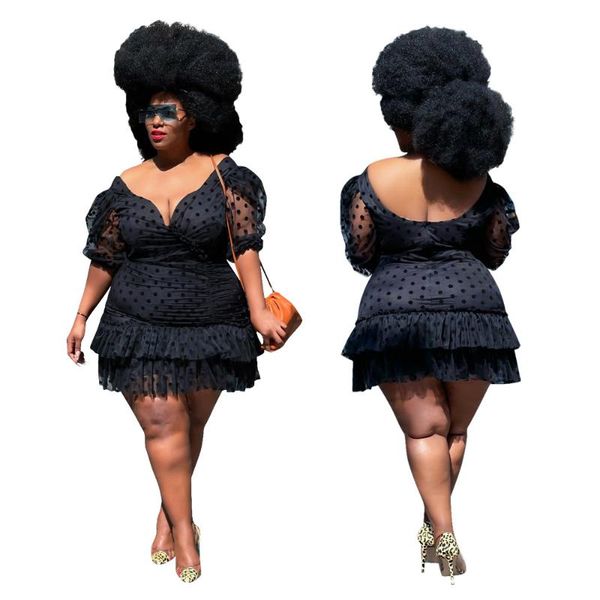 casual dresses zaggin 2021 autumn women dot pleated skirt deep v-neck puff sleeve plus size mini dress lady hollow out skinny, Black;gray
casual dresses zaggin 2021 autumn women dot pleated skirt deep v-neck puff sleeve plus size mini dress lady hollow out skinny, Black;gray