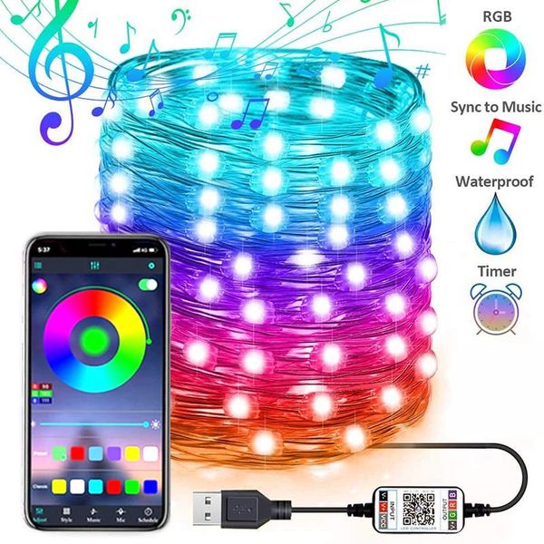 usb led string light bluetooth app control copper wire string lamp waterproof outdoor fairy lights for christmas tree decoration
usb led string light bluetooth app control copper wire string lamp waterproof outdoor fairy lights for christmas tree decoration