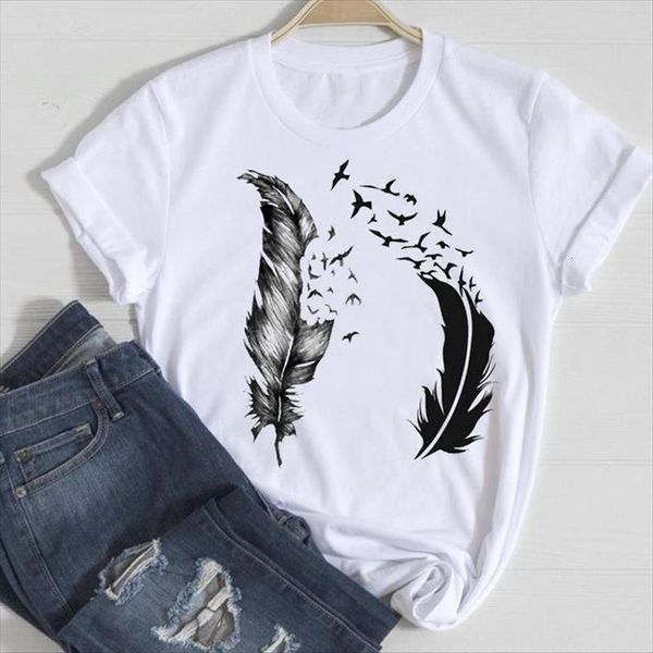 feather mujer camisetas fashion cartoon women t shirt summer graphic print tee female tshirts clothes, White
feather mujer camisetas fashion cartoon women t shirt summer graphic print tee female tshirts clothes, White
