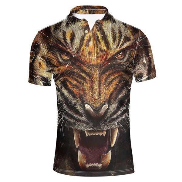 stylish men's jersey polo shirt summmer fashion tshirts all over print tiger face short sleeve, White;black
stylish men's jersey polo shirt summmer fashion tshirts all over print tiger face short sleeve, White;black