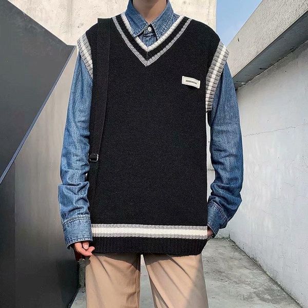 sweater vest men v-ne shrug patchwork knitted couples oversized 2xl oversize harajuku vests chic korean style leisure goth, Black
sweater vest men v-ne shrug patchwork knitted couples oversized 2xl oversize harajuku vests chic korean style leisure goth, Black