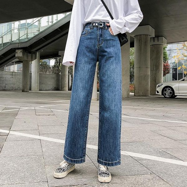 women's jeans real s 2021 spring and autumn chic elegant wide leg pants for women, Blue
women's jeans real s 2021 spring and autumn chic elegant wide leg pants for women, Blue