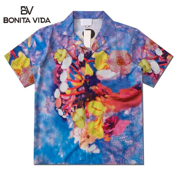 men's casual shirts bonita vida floral print hawaiian shirt men summer turn down collar hip hop short sleeve beach fashion, White;black
men's casual shirts bonita vida floral print hawaiian shirt men summer turn down collar hip hop short sleeve beach fashion, White;black