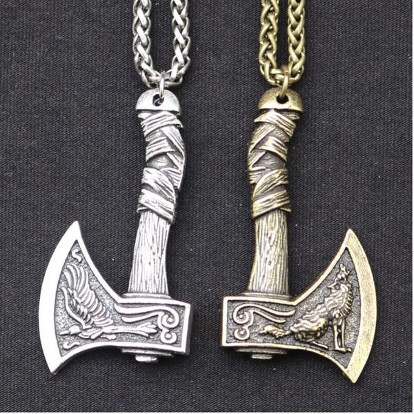 pendant necklaces wholesale viking handle axe necklace crow big wolf pattern charm men power, Silver
pendant necklaces wholesale viking handle axe necklace crow big wolf pattern charm men power, Silver