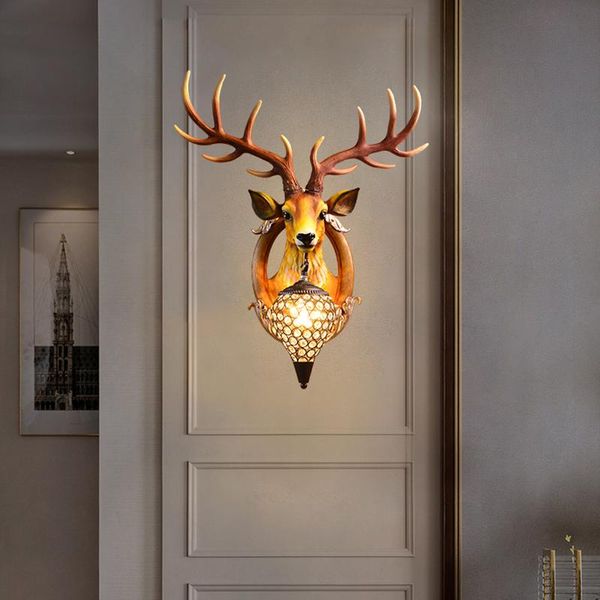 wall lamp american retro antler lamps for bedroom,home decor resin deer sconce living room background lights lighting
wall lamp american retro antler lamps for bedroom,home decor resin deer sconce living room background lights lighting
