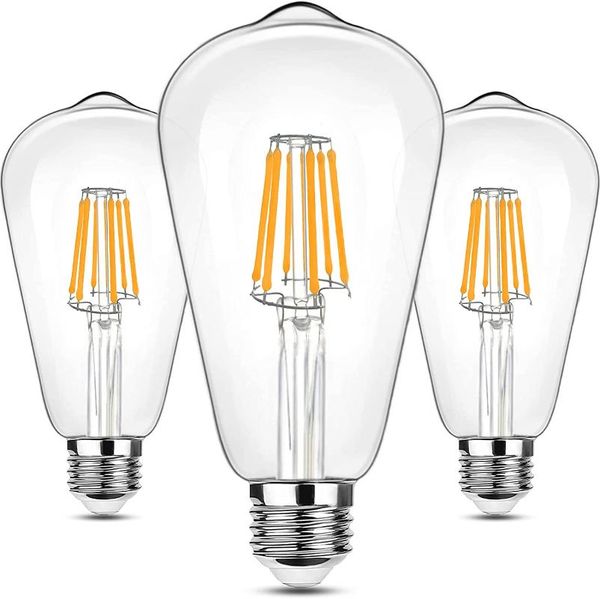 bulbs 1pcs led edison bulb 2700k warm white 6w, st64 vintage 60w equivalent, lonmbard e26 for chandelier restaurant string
bulbs 1pcs led edison bulb 2700k warm white 6w, st64 vintage 60w equivalent, lonmbard e26 for chandelier restaurant string