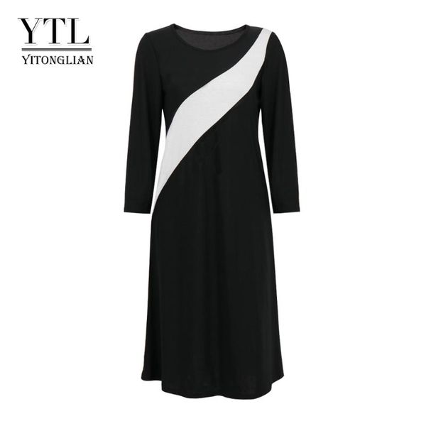 yitonglian women plus size dress winter colorblock casual long tunic woman dress christmas party shift midi dresses h406, Black;gray
yitonglian women plus size dress winter colorblock casual long tunic woman dress christmas party shift midi dresses h406, Black;gray