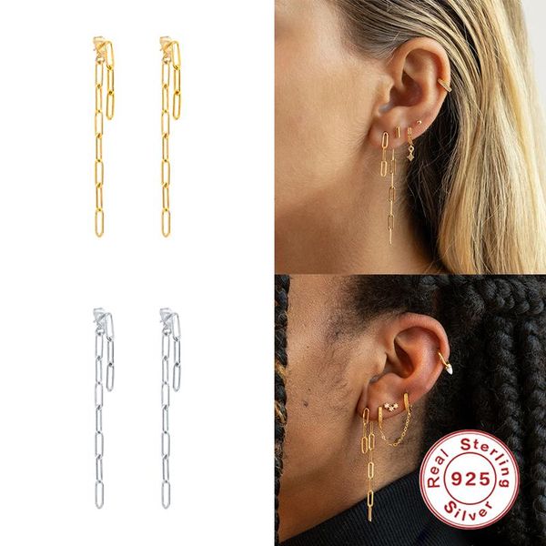 stud gs long chain earrings real 925 silver bohemia retro charm vintage s925 sterling plata piercing ear rings for women female, Golden;silver
stud gs long chain earrings real 925 silver bohemia retro charm vintage s925 sterling plata piercing ear rings for women female, Golden;silver