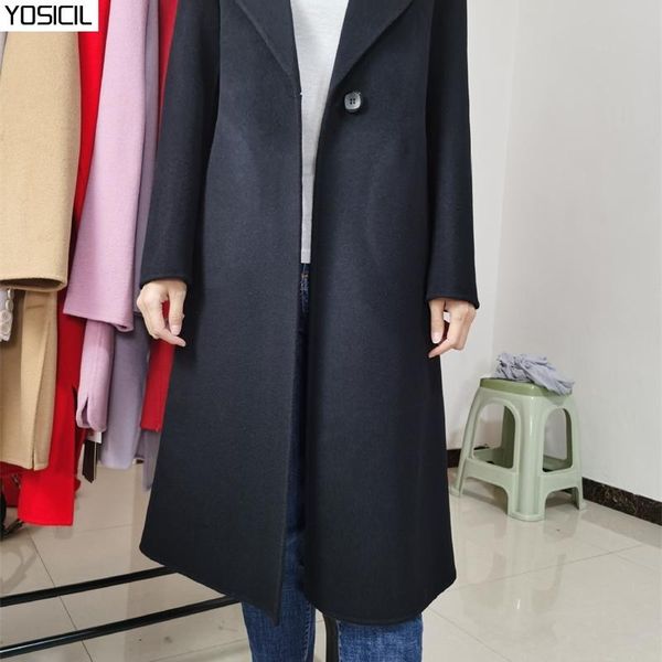 yosicil elegant solid woolen coat female batwing long sleeve loose thick warm coats lady single button korean women's outerwear, Black
yosicil elegant solid woolen coat female batwing long sleeve loose thick warm coats lady single button korean women's outerwear, Black