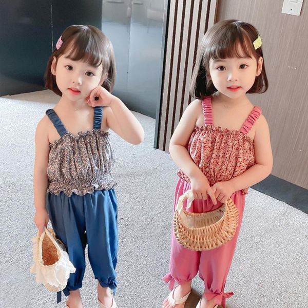 clothing sets kids summer clothes floral vest + short girls outfits patchwork casual style children's suits, White
clothing sets kids summer clothes floral vest + short girls outfits patchwork casual style children's suits, White
