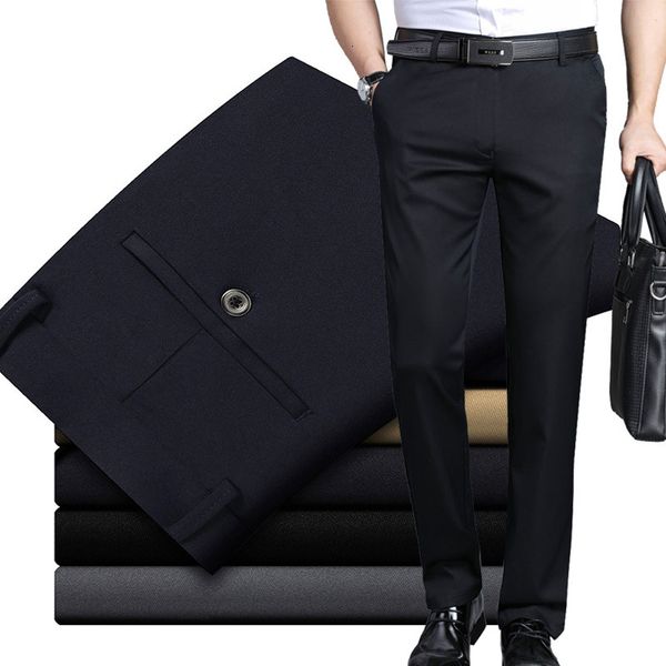 2021 spring new men's elasticity casual slim straight solid color business trousers male all-match bottoms brand clothes 4co9, Black
2021 spring new men's elasticity casual slim straight solid color business trousers male all-match bottoms brand clothes 4co9, Black