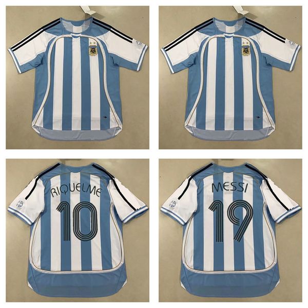 2006 retro version argentina soccer jersey 06/07 world cup #19 messi #10 riquelme soccer shirt #9 crespo football uniform, Black;yellow
2006 retro version argentina soccer jersey 06/07 world cup #19 messi #10 riquelme soccer shirt #9 crespo football uniform, Black;yellow