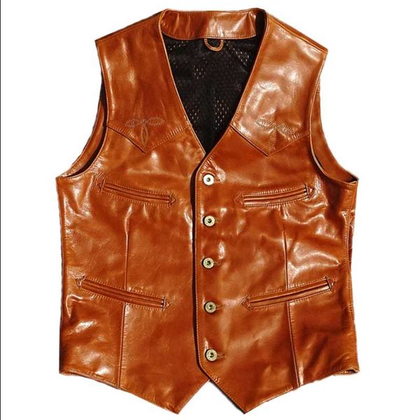 men's vests luxury mans waistcoat real leather dress suit vest coats genuine weskit man cowhide blazer summer streetwear, Black;white
men's vests luxury mans waistcoat real leather dress suit vest coats genuine weskit man cowhide blazer summer streetwear, Black;white