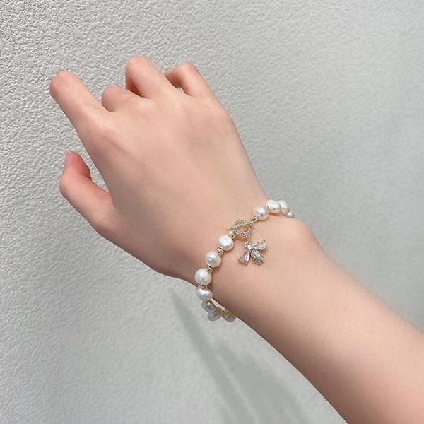 link, chain simple women irregular bracelets trendy imitation-pearls bee pendant bracelet bangles jewelry gifts, Black
link, chain simple women irregular bracelets trendy imitation-pearls bee pendant bracelet bangles jewelry gifts, Black