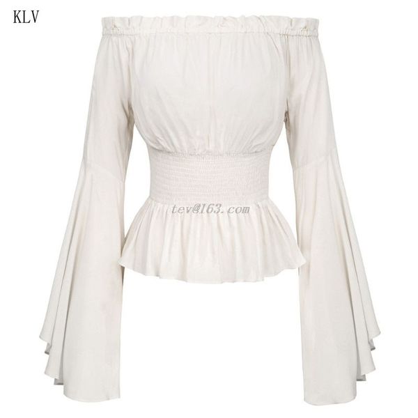 womens gothic renaissance blouse flare sleeves ruffles off shoulder corset victorian cosplay costume pirate shirt 210315, White
womens gothic renaissance blouse flare sleeves ruffles off shoulder corset victorian cosplay costume pirate shirt 210315, White