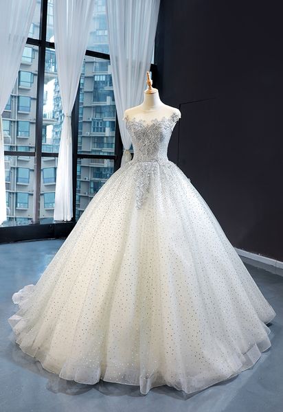 grace silver/ivory glitter tulle applique a-line wedding dresses bridal pageant dresses wedding attire dresses custom size 2-18 w312017, White
grace silver/ivory glitter tulle applique a-line wedding dresses bridal pageant dresses wedding attire dresses custom size 2-18 w312017, White