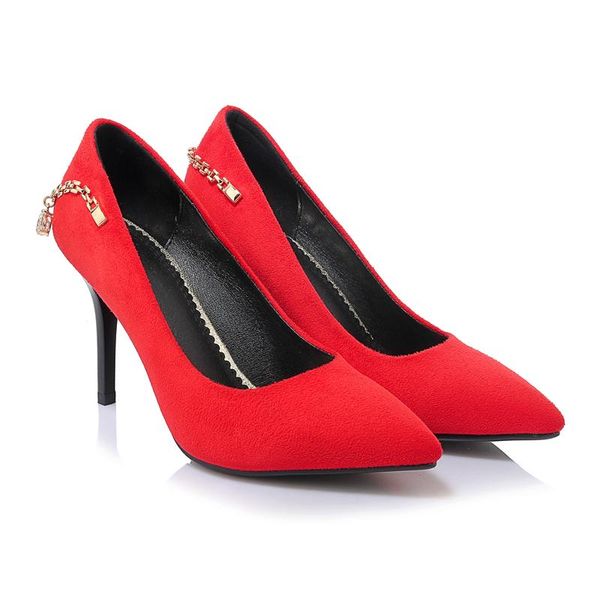 pqecfs big size 32-42 spring & autumn women solid sweet chain pointed toe high heels pumps 3 colors, Black
pqecfs big size 32-42 spring & autumn women solid sweet chain pointed toe high heels pumps 3 colors, Black