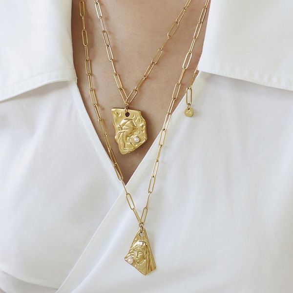 pendant necklaces peri'sbox irregular flat portrait set with pearls chain stylish vintage trendy for jewelry, Silver
pendant necklaces peri'sbox irregular flat portrait set with pearls chain stylish vintage trendy for jewelry, Silver
