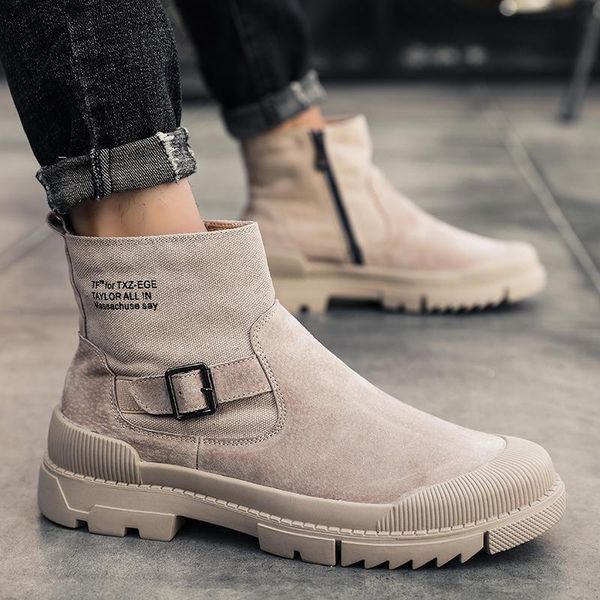 boots brand springtime style 2021 outdoor casual youth trend thick bottom soft and comfortable high men's, Black
boots brand springtime style 2021 outdoor casual youth trend thick bottom soft and comfortable high men's, Black